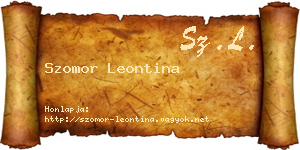 Szomor Leontina névjegykártya